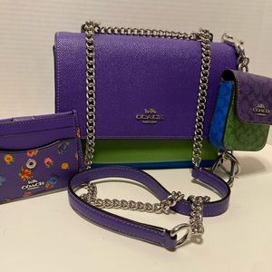 EUC Coach Klare Colorblock plus accessories